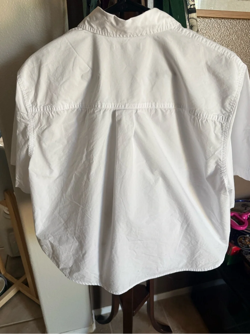 Madewell White Short-Sleeve Button-Front Kids Shirt